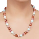 Gold Plated DOR Sunstone Aqua Necklace Set