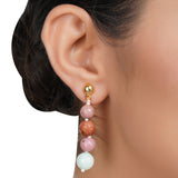 Gold Plated DOR Sunstone Aqua Necklace Set