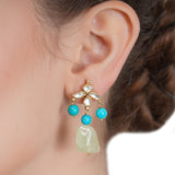 RATNA TURQUOISE KUNDAN NECKLACE  SET