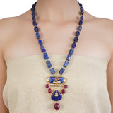 RATNA BLUE TRIANGLE  PENDANT SET