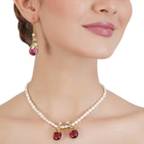 RATNA SQUARE TOURMALINE ETSY NECKLACE SET