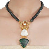 RATNA GREEN ONYX PENDANT SET