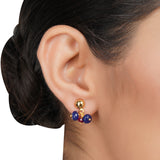Gold Plated DOR Iolite Onyx String Necklace Set