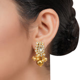 Gold Plated Kundan Laxmi Necklace Set