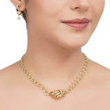 Gold Plated Zircon Bead Necklace Set