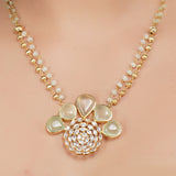 Gold Plated Zircon Fluorite Necklace Set
