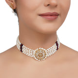 Gold Plated Zircon Choker Necklace Set