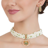 VILANDI PEARL KUNDAN CHOKER SET