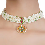 VILANDI PEARL KUNDAN CHOKER SET