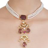 RATNA TASSLE KUNDAN PENDANT SET