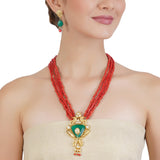 RATNA CORAL PENDANT SET