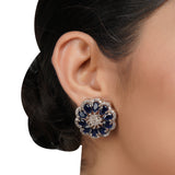 Silver Plated Zircon Iolite Rose Quartz Necklace Set