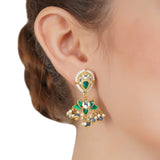 VILANDI BLUE CHAND KUNDAN PENDANT SET