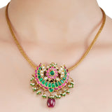 VILANDI CHAND KUNDAN PENDANT SET