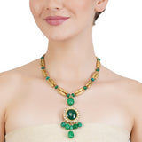 RATNA GREEN KUNDAN NECKLACE