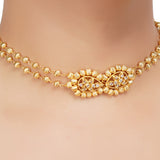 Gold Plated Zircon Choker Necklace Set