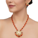 Gold Plated Kundan Necklace Set