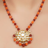 Gold Plated Kundan Necklace Set