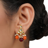Gold Plated Kundan Necklace Set