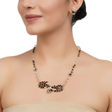 Gold Plated Zircon Black Onyx Necklace Set