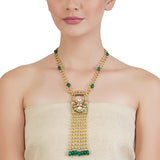 VILANDI GREEN GOLD TASSLE PENDANT