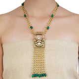 VILANDI GREEN GOLD TASSLE PENDANT