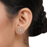 Gold Plated Zircon Pendant  Necklace Set