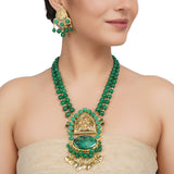 Gold Plated Neel Temple Malachite Heritage Set