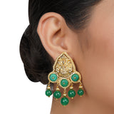 Gold Plated Neel Temple Malachite Heritage Set