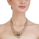 VILANDI KUNDAN BROWN PENDANT
