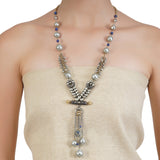 VILANDI ANTIQUE SILVER TASSLE NECKLACE