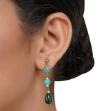 Gold Plated Neel Kundan Turquoise Choker Set