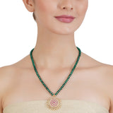 RATNA  CHAKRI GREEN NECKLACE