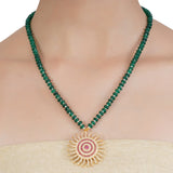 RATNA  CHAKRI GREEN NECKLACE