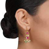 Gold Plated Neel Kundan Necklace Set