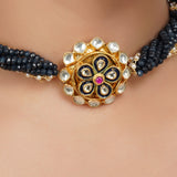 Gold Plated Neel Kundan Choker Set