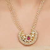 Gold Plated Neel Kundan Pearl Necklace Set