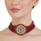 VILANDI CHAKRI RED KUNDAN CHOKER