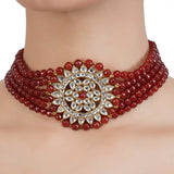 VILANDI CHAKRI RED KUNDAN CHOKER