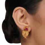 Godl Plated Neel Temple Necklace Set