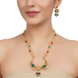 Gold Plated Neel Kundan Necklace Set
