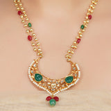 Gold Plated Neel Kundan Necklace Set