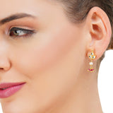 Grishma Gold Plated Kundan Chand Pearl  Choker Set