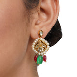 Gold Plated Neel Kundan Necklace Set