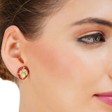 Grishma Gold Plated Kundan Lotus  Pink Choker Set