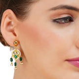 Grishma Gold Plated Kundan Grey Necklace Set