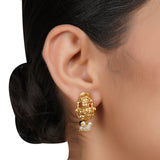 Gold Plated Ganesh Marcasite Necklace Set