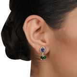 Silver Plated Neel Iolite Zircon Choker Set