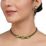 Gold Plated Neel Kundan Choker Set