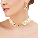 Grishma Gold Plated Kundan Choker Set